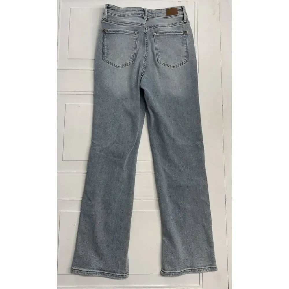 Judy Blue Jeans Womens Distressed 5/27 Blue Straight Stretch Medium Wash Denim - Picture 7 of 7